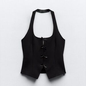 Zara Halter Bow Top